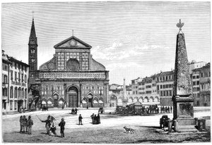 Piazza et église de Santa Maria Novella, Florence, Italie, 1882 - Unbekannt