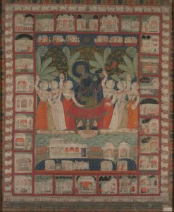 Pichvai mural avec le culte de Shri Nathaji, 1825-1850