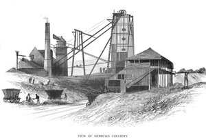 Tête de puits à la mine de Hebburn, région de Newcastle-upon-Tyne, 1860 - Unbekannt