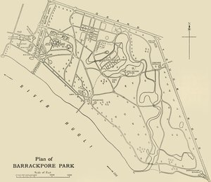 Plan du parc de Barrackpore, 1925 - Unbekannt