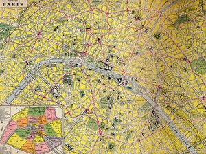Plan de Paris - Quartier central de la Ville Lumière, vers 1930 - Unbekannt