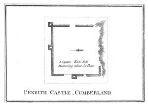 Plan du château de Penrith, Cumberland, fin du 18e siècle - Unbekannt