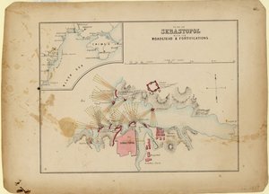 Plan de Sébastopol avec sa rade et ses fortifications, vers 1858 - Unbekannt