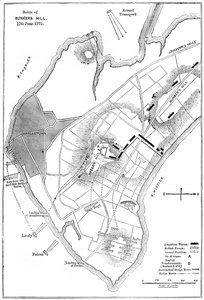 Plan de la bataille de Bunker Hill, Boston, Massachusetts, 1775 vers 1880 - Unbekannt