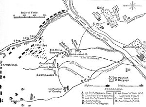 Plan de la bataille de Maiwand, 27 juillet 1880, vers 1880 - Unbekannt
