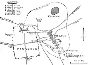 Plan de la sortie de Kandahar, 16 août 1880 - Unbekannt