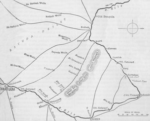 Plan du théâtre de guerre lors de la deuxième campagne du Soudan, vers 1881-85 - Unbekannt