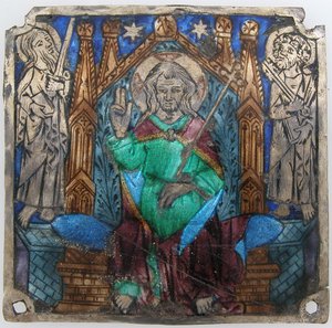 Plaque avec le Christ en majesté, catalan, 14ème siècle