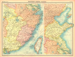 Carte politique de la Chine orientale - Unbekannt