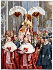 Pape Léon XIII dans la Basilique Saint-Pierre, Rome, 1900 - Unbekannt