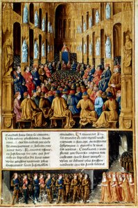 Le pape Urbain II présidant le concile de Clermont, France, 1095 vers 1490 - Unbekannt
