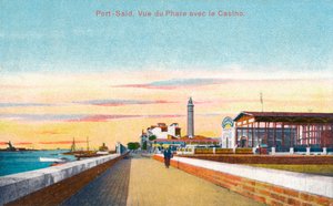 Port-Saïd. Vue du Phare avec le Casino, c1900