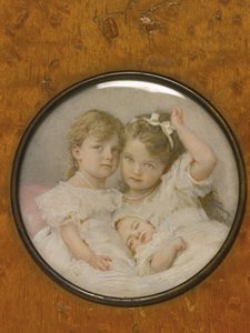 Portrait miniature des grandes-duchesses Olga, Tatiana et Maria de Russie, vers 1900 - Unbekannt