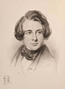 Portrait de Charles Dickens. Croquis de la sœur de Dickens, Fanny, en bas à gauche - Unbekannt