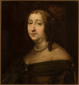 Portrait de Marie Louise Gonzaga 1611-1667, reine de Pologne, milieu du XVIIe siècle