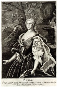 Portrait de la princesse Anna Leopoldovna 1718-1746, mère du tsar Ivan VI - Unbekannt