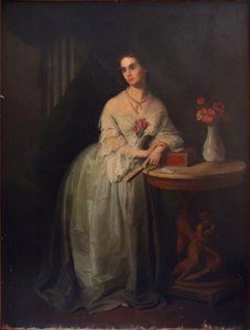Portrait de la princesse Nino Aleksandrovna Griboyedova née Chavchavadze, milieu du 19ème siècle