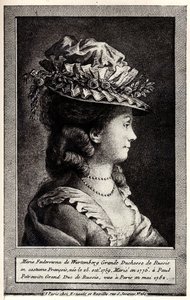 Portrait de Sophie Dorothée de Wurtemberg, début du 19e siècle - Unbekannt