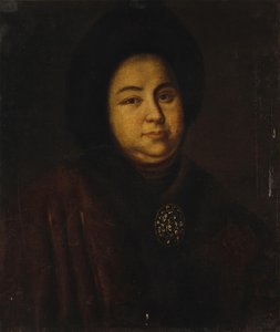 Portrait de la tsarine Evdokiya Feodorovna Lopukhina 1669-1731, épouse du tsar Pierre Ier de Russie - Unbekannt