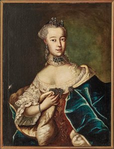 Portrait de Friederike Caroline von Sachsen-Coburg-Saalfeld, Margravine de... - Unbekannt