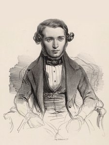 Portrait du pianiste et compositeur Jacob Rosenhain 1813-1894, 1845 - Unbekannt