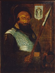 Portrait du chef cosaque, conquérant de la Sibérie Yermak Timopheyevich -1585, début du XVIIIe siècle