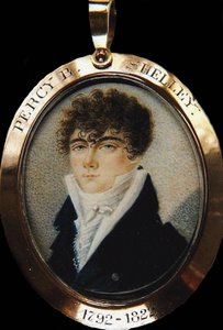 Portrait du poète Percy Bysshe Shelley 1792-1822, vers 1825