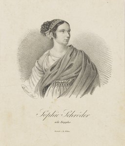 Portrait de la chanteuse et actrice Sophie Schröder en Sappho - Unbekannt