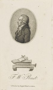 Portrait du violoniste et compositeur Friedrich Wilhelm Rust 1739-1796, vers 1800