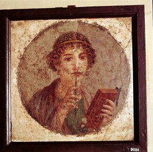 Portrait de Sappho, Pompéi, Italie - Unbekannt