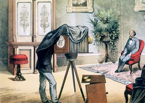 Studio de portraitiste, vers 1880