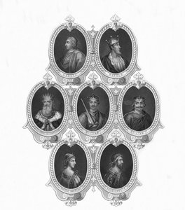 Portraits de pièces anciennes, milieu du 19ème siècle - Unbekannt