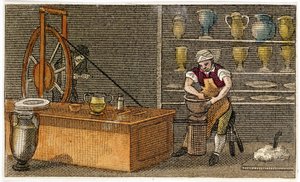 Potier au travail à l