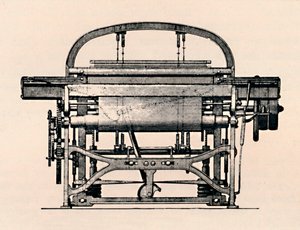 Vue de face du métier à tisser mécanique, 1836, 1904 - Unbekannt