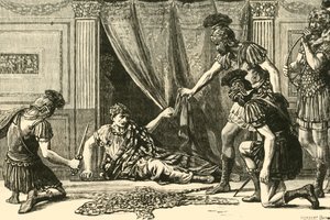 Les gardes prétoriens acclamant Claude comme Imperator, 1890 - Unbekannt