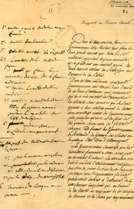 Notes préparatoires pour le Concordat, 22 novembre 1800, 1921 - Unbekannt