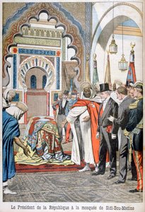 Le président Loubet visitant la mosquée de Sidi Bou Medine, Tlemcen, Algérie, 1903 - Unbekannt