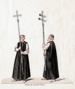 Prêtre avec croix en argent, costume pour la pièce de Shakespeare, Henry VIII, 19ème siècle - Unbekannt