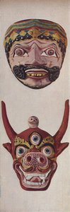 Cultures primitives en rituel et masques de festival - Masque de festival et masque de visage de vache, vers 1935 - Unbekannt