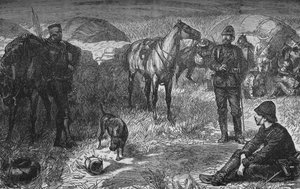 Le Prince Louis Napoléon et son groupe avant la surprise zouloue, vers 1880 - Unbekannt