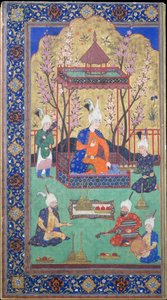 Prince dans une cour de jardin, 1525-30 - Unbekannt
