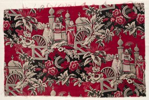 Coton imprimé avec scène égyptienne, 1800s
