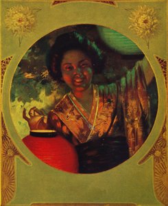 Imprimé avec le lac bi-couleur et bleu de Shackell, 1907