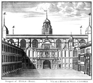 Vue de Guildhall, Londres, 1886 - Unbekannt