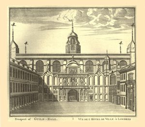 Perspective du Guildhall de Londres, 1886 - Unbekannt