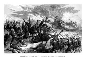 Attaque prussienne sur une batterie française à Woerth, 1793, 1875 - Unbekannt