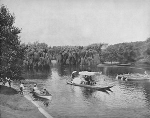 Jardin public et lac, Boston, vers 1897