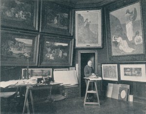 Puvis De Chavannes dans son atelier, vers 1897
