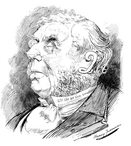 Tête de puzzle représentant le politicien britannique George Joachim Goschen, de Punch
