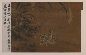 Cailles et millet, dynastie Ming, 1368-1644